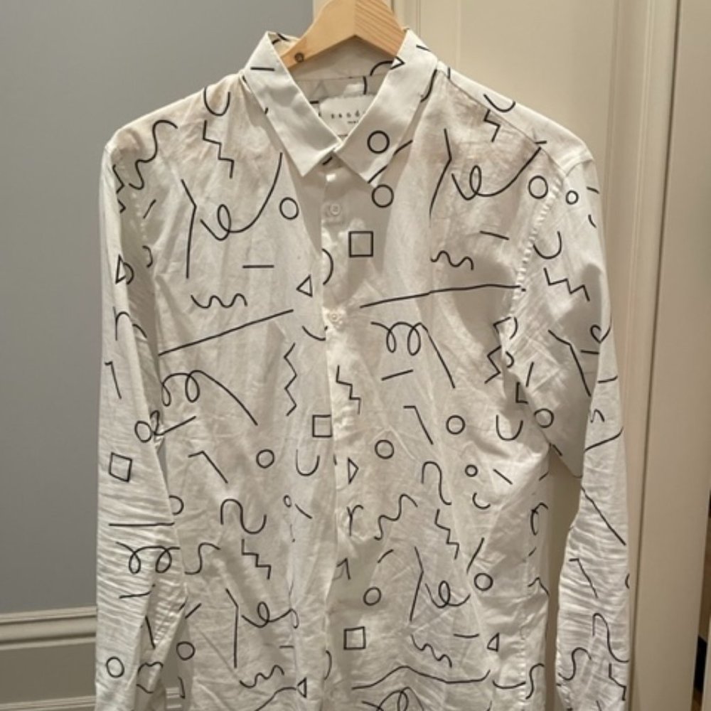 Sandro Scribble Print Shirt